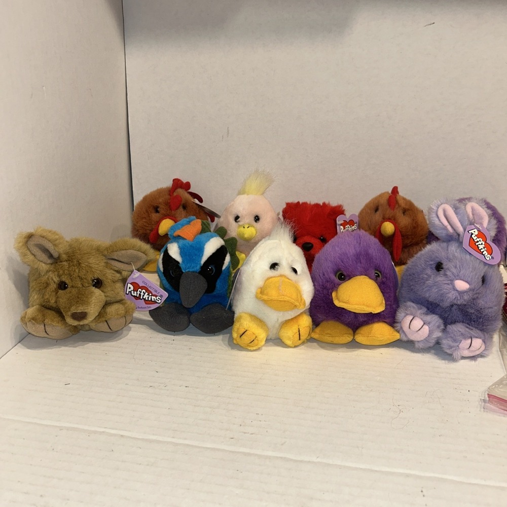 Puffkins by Swibco Plush Stuffed Animal Lot of 10 Vintage 1994 With‎ Tags P1